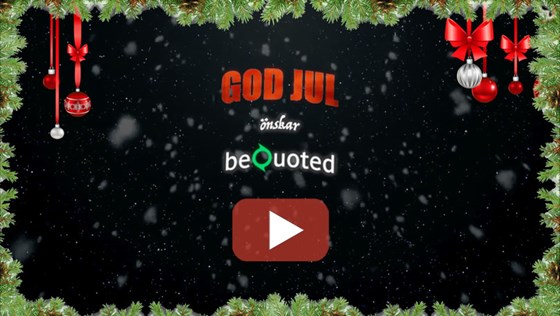 God Jul önskar beQuoted